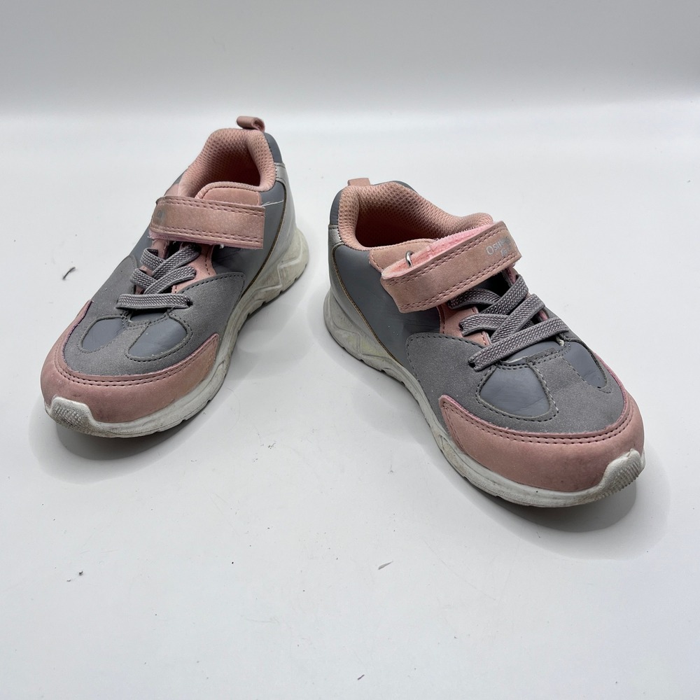 OshKosh Bgosh Bowie Toddler Girls Grey Pink Metallic Sneakers Size 11M OF21C03H